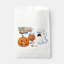 Sacolinha Saco de Favor de Halloween Fantasma Barras Grandes