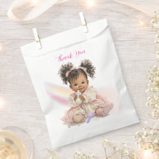 Sacolinha Saco de Favor de Obrigado para Menina Bebê Afro-Am