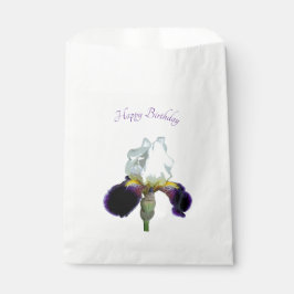 Sacolinha Saco de Favor de Papel Íris Roxo e Branco