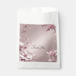Sacolinha Saco de Favor Delicado Floral Rosa