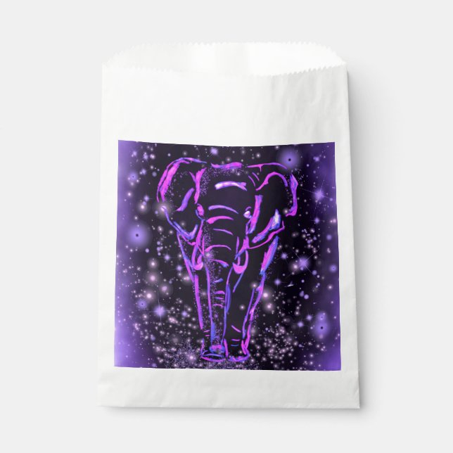 Sacolinha Saco de Favor do Elefante Roxo (Frente)