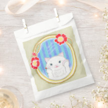 Saco de Favor do Gatinho Branco Fofo