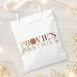 Sacolinha Saco de Favor do Logotipo da Provie's Pastries