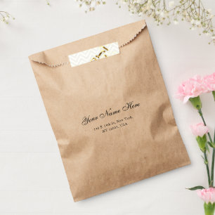 Sacolinha Saco de Favor Kraft com Texto Personalizado para Q
