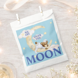 Sacolinha Saco de Favor para Chás de Bebê Menino Além da Lua