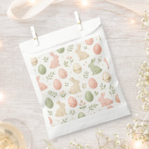 Saco de Favor para Festa de Páscoa Bunny com Aquar
