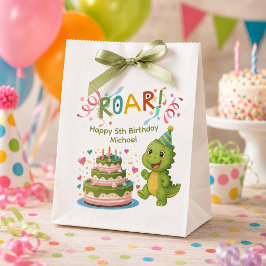 Sacolinha Saco de Favor Personalizado de Dinossauro para Ani