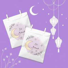 Sacolinha Saco de Favor Personalizado Lavanda Eid Mubarak