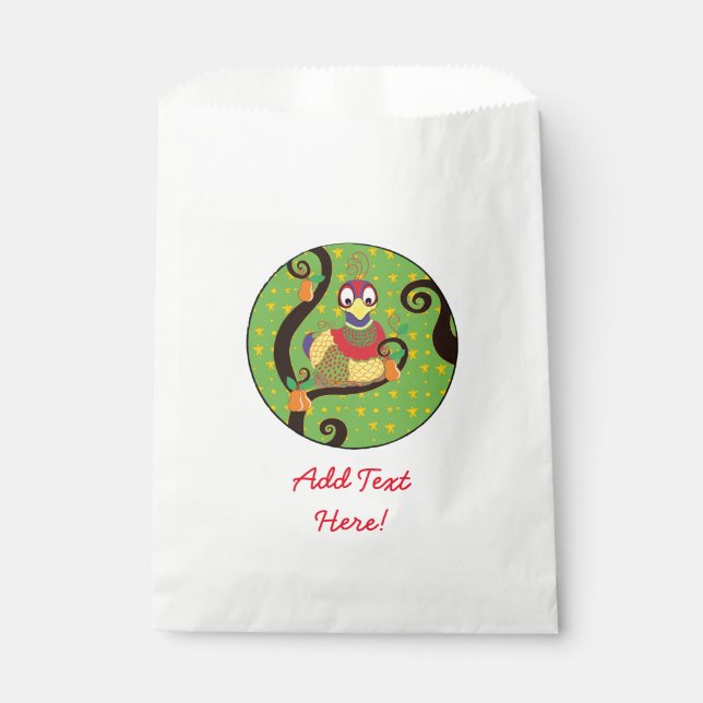 Sacolinha Saco de Favor Personalizado "Partridge" de Natal (Frente)