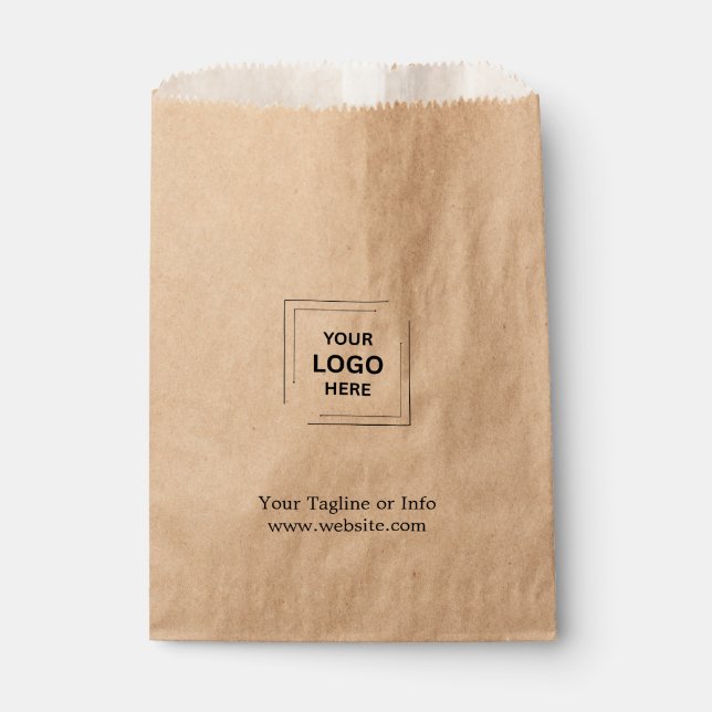 Sacolinha Saco de Favor Promocional Rustic Kraft com Logotip (Frente)