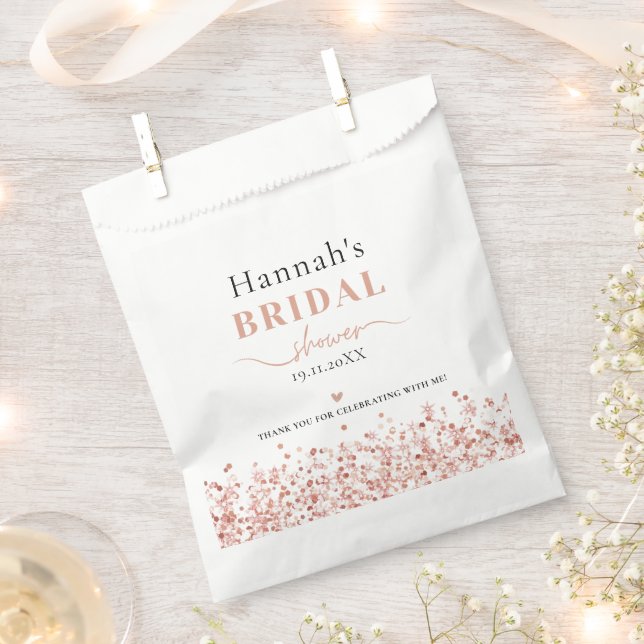 Sacolinha Saco de favorecimento Elegente do Rosa Dourado Gli (Cortado)