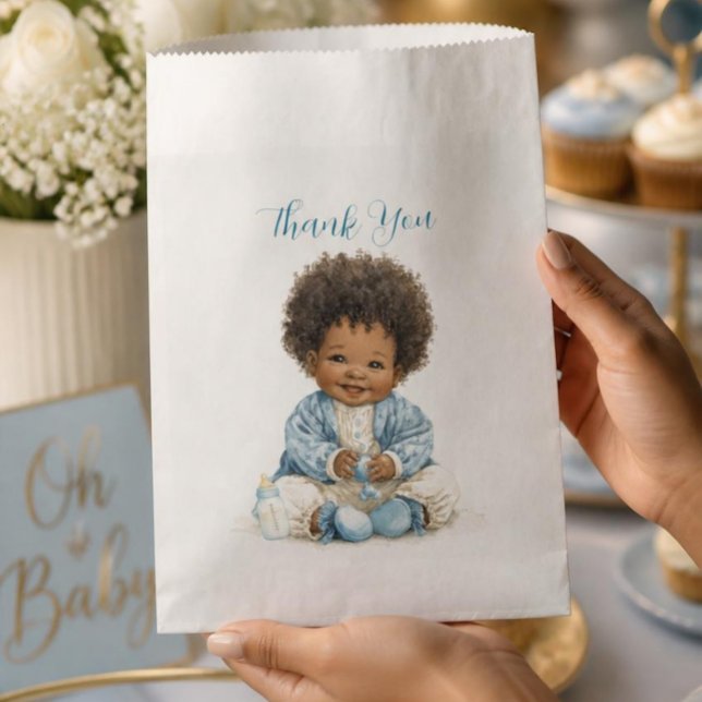 Sacolinha Saco de Favores para Bebê Afro-Americano (Criador carregado)