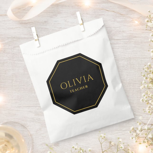 Sacolinha Saco de Festa Personalizado com Nome e Função (Cortado)