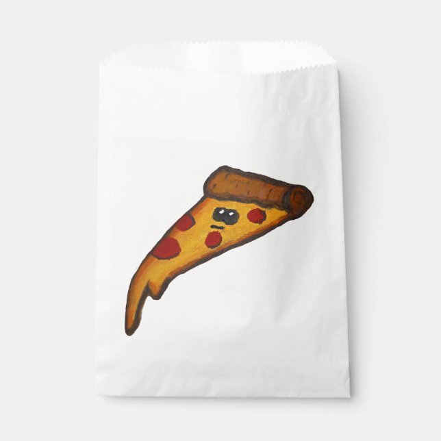 Sacolinha saco de lembrancinha de festa de pizza (Frente)