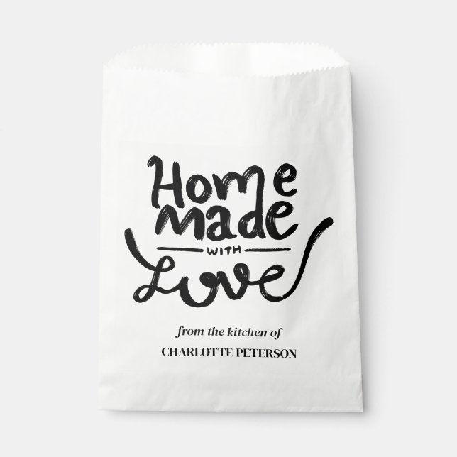 Sacolinha Saco de Papel Feito em Casa Com Amor (Frente)