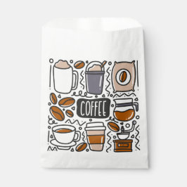 Sacolinha Saco de Presente da Festa de Café, Café com Leite