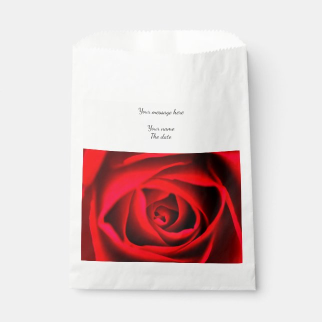 Sacolinha Saco de rosa vermelha (Frente)