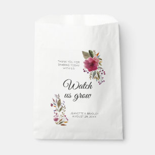 Sacolinha Saco floral do favor da semente do casamento da