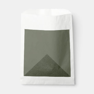 Sacolinha Saco Verde Musgo Moderno Triangular para Lembranci