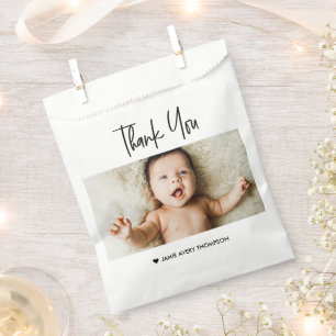 Sacolinha Sacos de Agradecimento com Foto de Bebê Personaliz