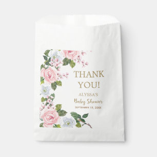 Sacolinha Sacos de agradecimento para chá de bebê floral ros