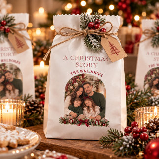 Sacolinha Sacos de Favor com Foto de Natal Personalizados