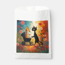 Sacos de Favor de Girafa de Gato Fofo