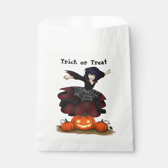 Sacolinha Sacos de Favor de Halloween da Hopping Hazel (Frente)