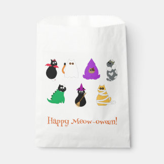 Sacolinha Sacos de Favor de Halloween de Gatos Vestidos de F