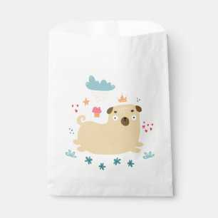 Sacolinha Sacos de Favor de Pug Feliz