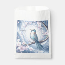 Sacos de Favor Floral Blue Bird