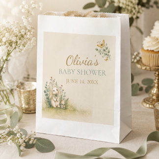 Sacolinha Sacos de Favor para Chá de Bebê do Coelho da Flore