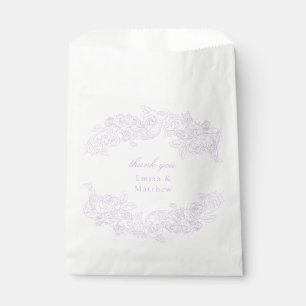 Sacolinha Sacos de Favor Pastel Roxo Vitoriano Antigo Clássi