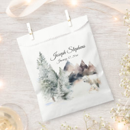 Sacolinha Sacos de Favoritos de Aquarela de Floresta de Inve