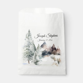 Sacolinha Sacos de Favoritos de Aquarela de Floresta de Inve