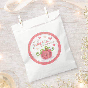 Sacolinha Sacos de Favoritos de Chás de Bebê Abóbora Pequena