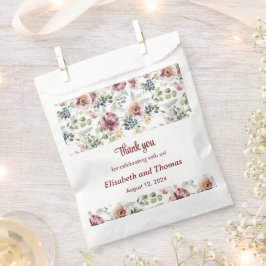 Sacolinha Sacos de papel florais românticos vintage para lem