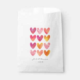 Sacolinha Sacos de papel Wedding personalizados corações d