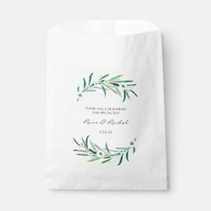 Sacolinha Sacos de papel Wedding personalizados eucalipto do