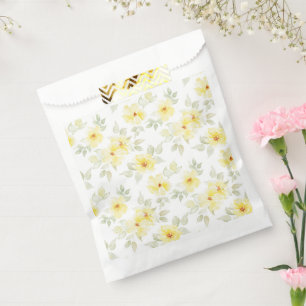 Sacolinha Sacos de Presente de Festa Florais Amarelos, Flore