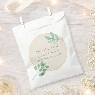 Sacolinha Sacos de Presentes de Casamento Verde Dourado