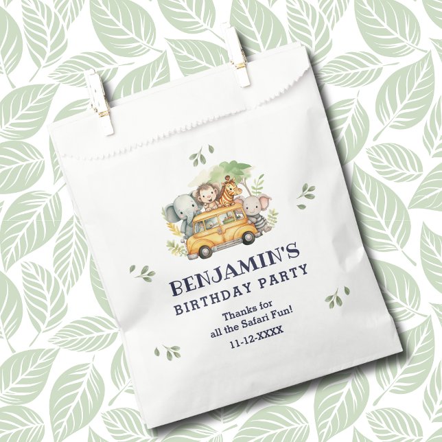 Sacolinha Safari Animal Jungle Aniversário Muito Obrigado (Criador carregado)
