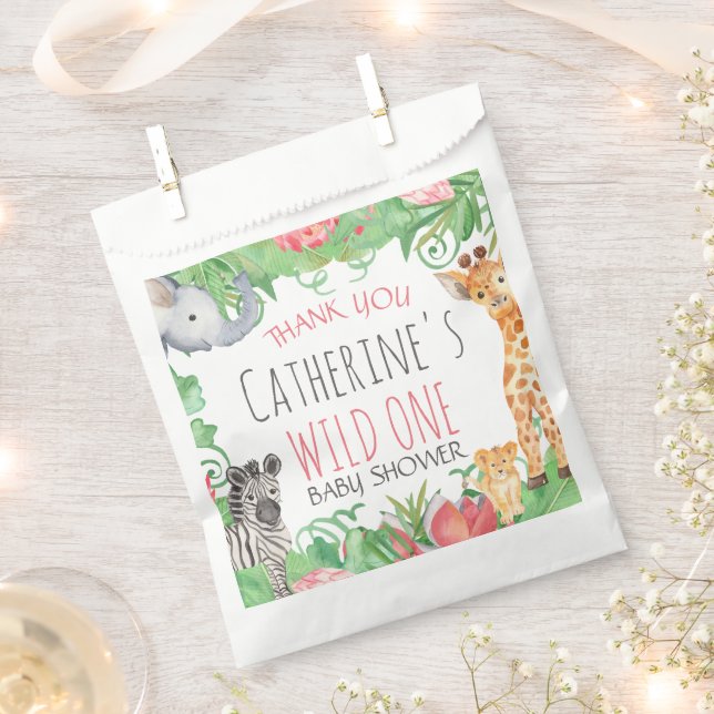 Sacolinha Safari Animal Toporal Chá de fraldas Agradável (Cortado)