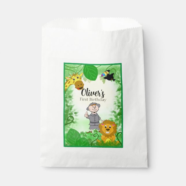 Sacolinha Safari Jungle Animals Favor Bags (Frente)