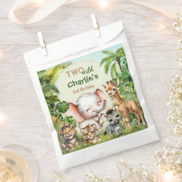 Sacolinha Safari Jungle Cute Animal Dois segundos aniversári