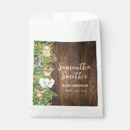 Sacolinha Safari Rustic Tropical Chá de fraldas Party Favor