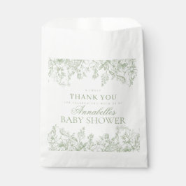Sacolinha Sage Chinoiserie Vintag Floral Baby Shower Dessert