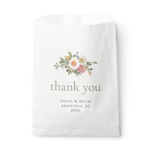 Sage Green Floral Wedding Obrigado