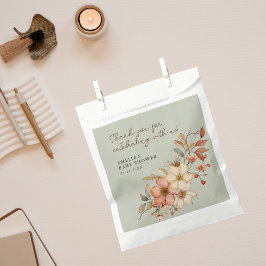 Sacolinha Sage Green Wildflower Boho Chá de fraldas Russo