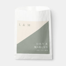 Sage Verde E Creme Monograma Minimalista Casamento
